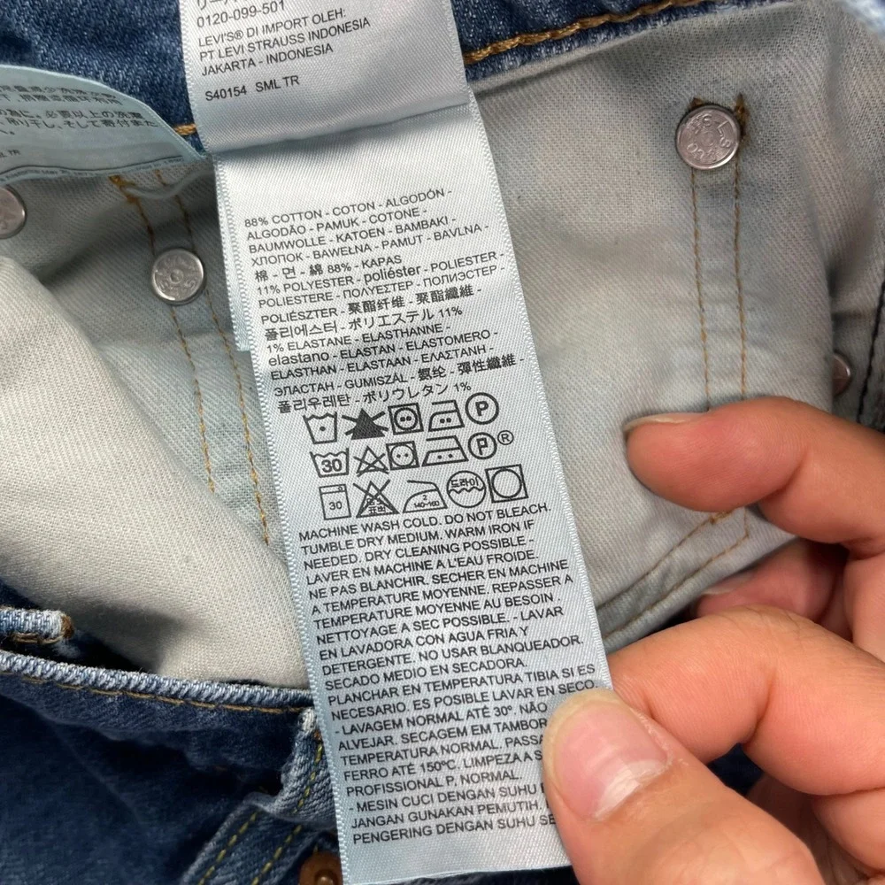 Levis 514 Straight Fit Jeans Mens 40x32 Blue Denim Medium Wash Stretch Pants